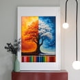 thumbnail image 2 of Diamond Art Kits for Adults - 5d Two Seasons Art Tree Pencils Diamond Painting for Adults, Diamond Art for Adults Beginners, Frameless Diamond Painting Kits for Adults for Home Wall Decor, 2 of 7