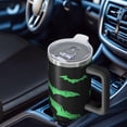 thumbnail image 6 of Black Halloween Bats with Green Tumbler with Handle and Lid,40oz Double Wall Vacuum Insulated Tumbler,Cups Gift for Women and Men, 6 of 7