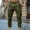 Army Green, variant on Men's Vintage Cargo Long Pants Solid Color Casual Retro Drawstring Waist Pockets Comfortable Streetwear Trousers Khaki L