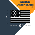 thumbnail image 2 of Magnet Me Up Thin White Line American Flag Vinyl Magnet Decal, 4x6 Inches, Black, White, 2 of 7