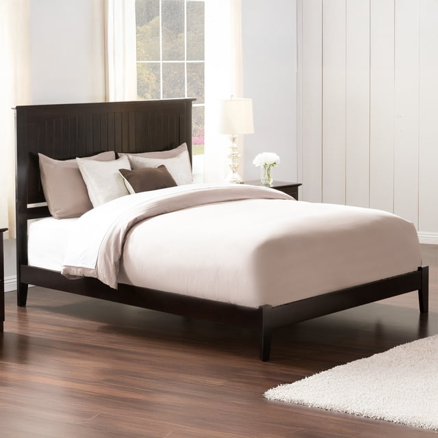 Nantucket Lit Plateforme Complet en Bois Massif, Couleur Espresso