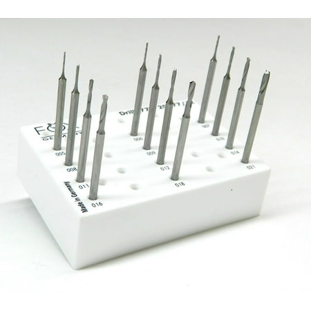 

FOX Bur Drills Jewelry Twist Drills Burs 3/32 Shank Fig77 Set of 12 -005-021mm