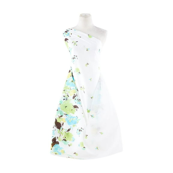 Zelouf Swiss Dot Print  , Sewing, DIY, Crafts Fabric by the Yard, 174 Wht/lime, 3 Yard