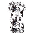 thumbnail image 4 of ZhiZhuang Womens Pajama Set 2024,Women Plus Size Loungewear Sleepwear Set Casual Round Neck Short Sleeve Tops with Pants Two Piece Pajamas Suit, 4 of 6