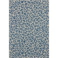 thumbnail image 2 of Unique Loom Outdoor Safari Collection Transitional Indoor & Outdoor Wildlife Inspired Animal Print with Leopard Design Area Rug, 8 ft x 11 ft 4 in, Blue/Ivory, 2 of 2