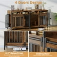 thumbnail image 5 of Biemlerfn 78.74'' Double Dog Crate Furniture with Removable Divider and 4 Compartments(Brown), 5 of 9