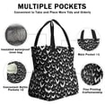 thumbnail image 3 of Black Halloween Bat Silhouettes Drawstring Lunch Bag Women - Drawstring Lunch Bag Insulated for Work Office - Stain-Resistant Large Lunchbags for Women with Multi-Pockets, 3 of 6