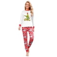 thumbnail image 3 of Matching Family Christmas Pajamas Set Sleepwear Long Sleeve Loungewear Holiday Xmas PJs for Dad Mom Kids (Women, L), 3 of 5