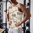 thumbnail image 5 of Rateoe Vintage Farm Pigs Pattern Sleeveless Gym Shirt Muscle Tee Breathable Workout Shirt Slim-Fit Tank Quick Dry Fit Muscle Tank Top Bodybuilding Sleeveless T Shirt-4X-Large, 5 of 7