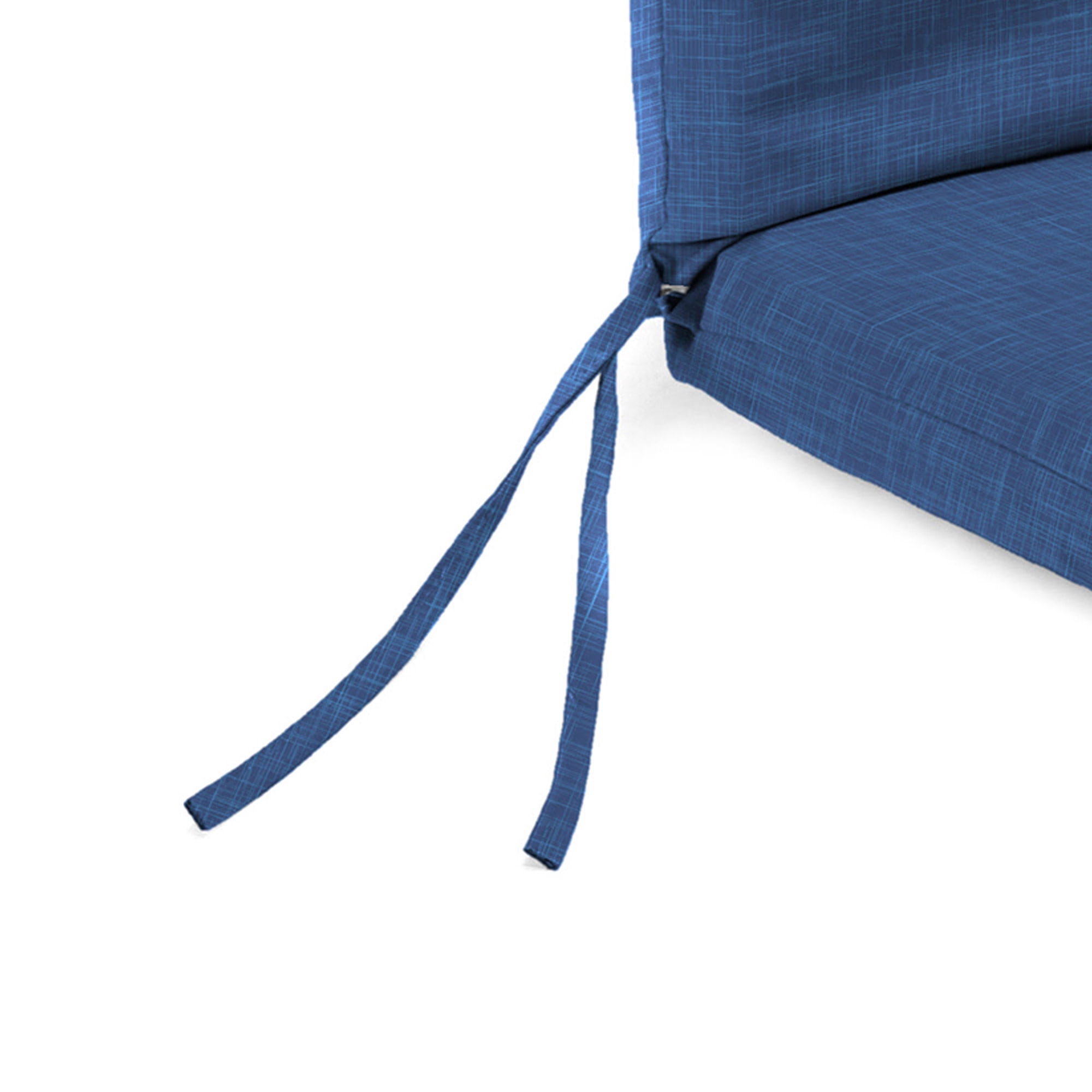 44" x 21" Rectangular Outdoor Chair Cushion with Ties and Hanger Loop