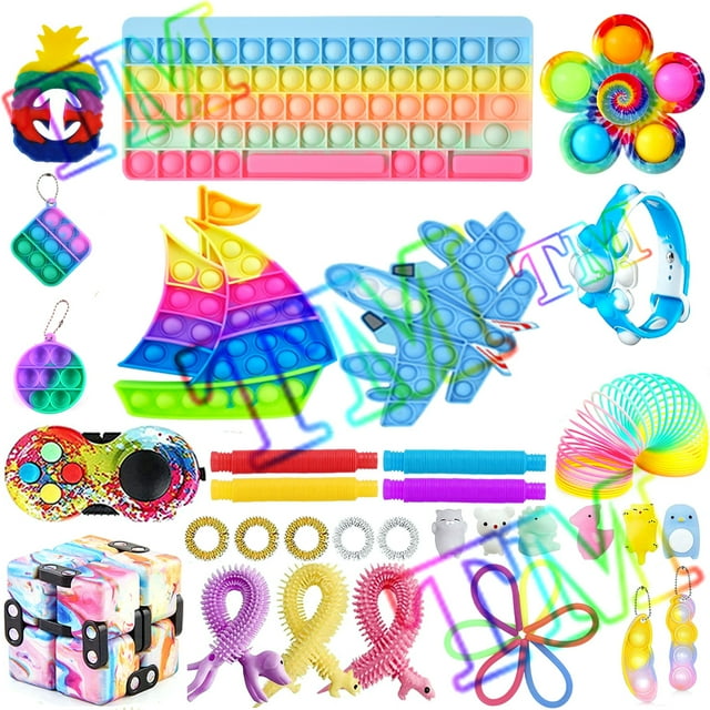 TheFound Sensory Fidget Toys Set 34/37Pcs Stress Relief Anti-Anxiety Toys Kit