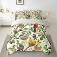 thumbnail image 2 of Manfei Colorful Cardinal Birds 7-Piece Twin Bedding Sets,Rustic Plant Leaves Bedding Comforter Set,Green Beige Sheet Sets For Men Women,Breathable Home Decor Reversible, 2 of 8