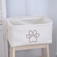 thumbnail image 2 of CASAFUN Rectangular Dog Basket,Dog Toy Bin,Dog Storage Basket Organizer,Soft Coating Puppy Storage Bin with Handles,Dog room decor,Dog Toys,Books,Kid's Gifts Basket, 2 of 6