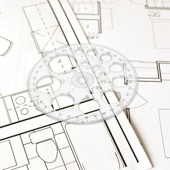 Masteelf 8 Pcs Circle Protractor School Protractors Student Transparent
