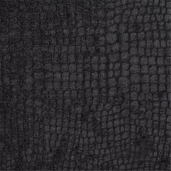 Designer Fabrics  54 in. Wide Black Textured Alligator Shiny Woven Velvet Upholstery Fabric