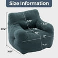thumbnail image 2 of PORKISS Bean Bag Chair for Teens & Kids, Soft Foam Lazy Sofa with Teddy Fabric, Single Leisure Sofa Chair for Dorm Bedroom Living Room, Green, 2 of 9