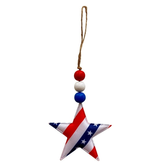 Utoimkio 4th of July Patriotic Star Ornaments,Fourth of July Patriotic Hanging Decorations Star Shaped Baubles Ornament for Memorial Day Party Festival Christmas Tree Decorations