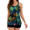 Green, variant on Two Piece Women's Tankini Swimsuit Set,Vintage Strappy Scoop Neck Floral Print Bathing Suits,Knot Adjustable Bikini Swimwear Beachwear