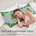 thumbnail image 5 of St. Patrick's Day Body Pillow Covers 20"x60", Spring Coin Green Clovers Blue Lattice Soft Brushed Microfiber Breathable Throw Pillow Covers, Decorative Pillowcase with Zipper for Couch Sofa Bedroom, 5 of 9