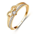 thumbnail image 1 of Pulsera estilo Agete Anillo de compromiso de boda chapado en oro rosa con 8 palabras ilimitadas para mujer, 1 of 5