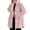 Pink, variant on Admvng Women's Coats Winter Solid Color Long Sleeved Warm Hooded Cardigan Button Up Cozy Outerwear Long Winter Coats for Women S-2XL