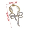 thumbnail image 3 of Pinzas para el cabello, accesorios para moños, pinzas de mariposa, horquillas de lujo premium para mujeres y niñas, con perlas y diamantes de imitación (dorado), 3 of 8