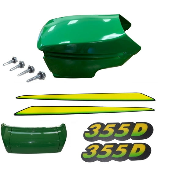 New Upper and Lower Hood/Bumper/LH and RH Stickers Fits John Deere 355D