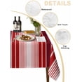 thumbnail image 3 of Red Vertical Striped Tablecloth Rectangle Table Cloth 60x120, Waterproof Tablecloth Outdoor Table Cloth, Farmhouse Minimalist Abstract Lines Washable Table Cover for Kitchen Dinning Party, 3 of 8