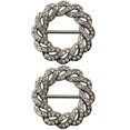 thumbnail image 4 of MasteelfCA 2pcs Exquisite Waist Button Silk Scarf Buckle Silk Scarf Rings Scarf Buckle, 4 of 7