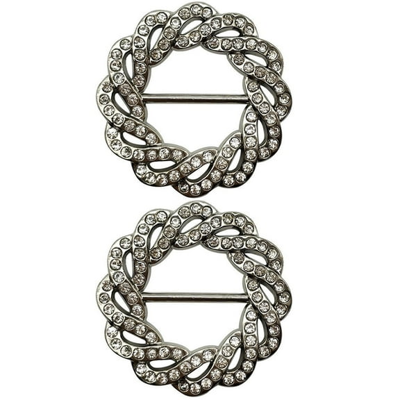 BESTOYARD 2Pcs Scarf Buckle Brooch Pin Waist Button for Silk Scarves and Clothing Embellishment
