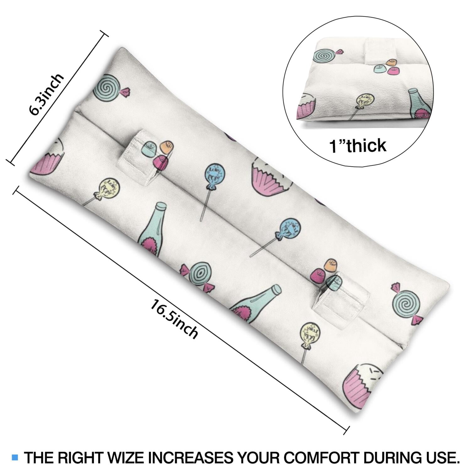 Playful Kawaii Seatbelt Pillow for Mastectomy Recovery - Colorful Rainbow Space Design Chest Protector After Heart Surgery - Soft Car Seat Belt Cushion for Women