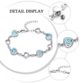 thumbnail image 3 of Crystal Heart Cremation Bracelet for Ashes - Stainless Steel Urn Bangles for Pet/Human Ashes - Birthstone Memorial Keepsake Ash Jewelry, 3 of 7