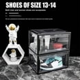 thumbnail image 5 of Plastic Magnetic Shoe Box, Pack of 3 Stackable Shoe Storage Boxes Sneaker Storage Bins Shoe Container Organizer, 5 of 10