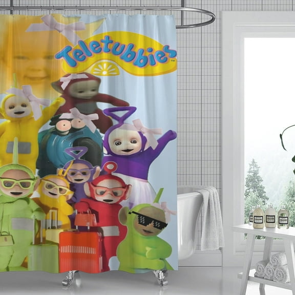 Teletubbies shower curtain presents a beloved design, is waterproof for effortless cleaning, and quick to hang, brightening up any bathroom space. Size: 59" x 71" (150 x 180 cm).