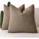 thumbnail image 1 of Chenchen Pack of 2, Decorative Textured Boucle Throw Pillow Covers Neutral Accent Solid Pillow Cases Cozy Soft Couch Cushion Case for Chair Sofa Bedroom Living Room Home Decor 22x22 Inch Light Brown, 1 of 1