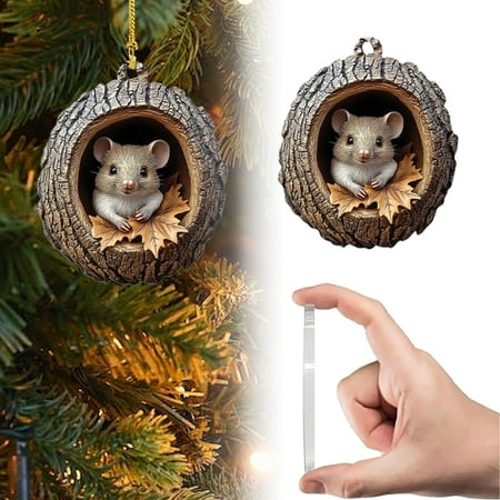 ERTZAE Animal Christmas Ornament 2D Acrylic Tree Decor Hanging Holiday Accent Nature-Themed Christmas Decor Handcrafted Animal Ornament Seasonal Tree Decoration Animal Pattern Holiday Prop A+B+C+D ERTZAE Animal Christmas Ornament 2D Acrylic Tree Decor Hanging Holiday Accent Nature-Themed Christmas Decor Handcrafted Animal Ornament Seasonal Tree Decoration Animal Pattern Holiday Prop A+B+C+D