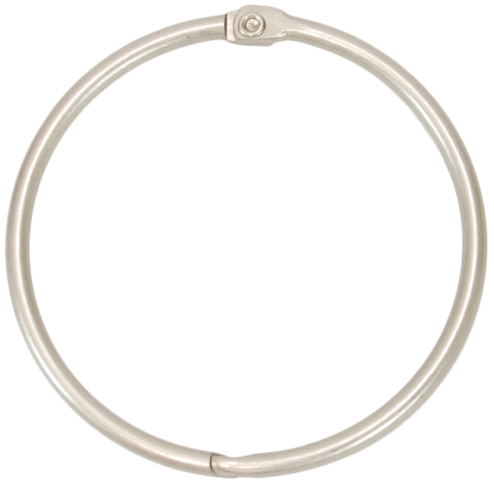 Enigma Circular Metal Shower Curtain Ring Set (Set of 12), Nickel