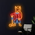 thumbnail image 3 of Handmadetneonsign Rabbit Croquet Neon Sign, Rabbit Led Sign, Croquet Neon Light, Rabbit Croquet, 3 of 5