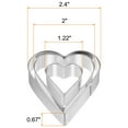 thumbnail image 2 of Cortadores de galletas Uxcell, cortador de galletas en forma de corazón de acero inoxidable, paquete de 3, 2 of 7