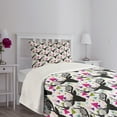 thumbnail image 5 of Ambesonne Deer Quilted Bedspread Set 2 Pcs, Animal Head with Antlers, Twin Size, Multicolor, 5 of 6