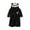 Black, variant on Unisex Toddler Robe for Girls Boys Hooded Robe Kids Fleece Bathrobe Children Loungewear Long Sleeve Flannel Print Western Style Indoor Outfit for Multiple Ages Fall Winter Sleepwear