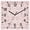 Pink, variant on Farmhouse Red Wooden Wall Clock Silent Non Ticking, Vintage Flower Leaf Botanical Plant Square Wall Clocks Battery Operated, Decor Clock for Home Office, Living Room, Kitchen, 10 Inch