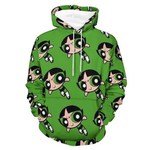 The Powerpuff Girls Unisex Adult Hoodie Casual Hooded Sweatshirt Pullover Novelty 3D Printed Sweater Jacket S