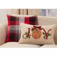 thumbnail image 3 of Fennco Styles Joy Ornament 100% Cotton Decorative Throw Pillow 14" W x 22" L – Natural Holiday Cushion for Christmas, Home, Couch, Bedroom, Living Room and Office Décor, 3 of 5