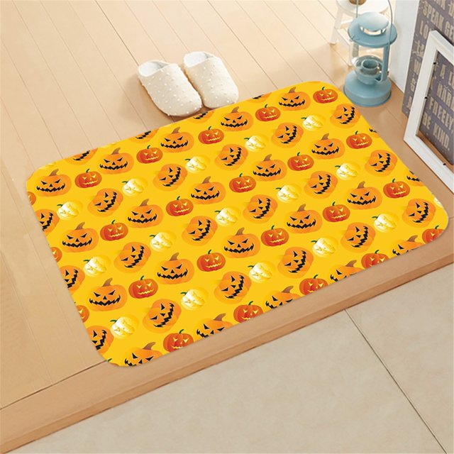 Tapis de Porte Extérieur pour Entrée de Maison Lettres d'Halloween Tapis Absorbant pour Salon Cuisine Tapis de Sol Tapis de Porte pour Entrée de Maison Décorations de Porte d'Halloween Extérieur
