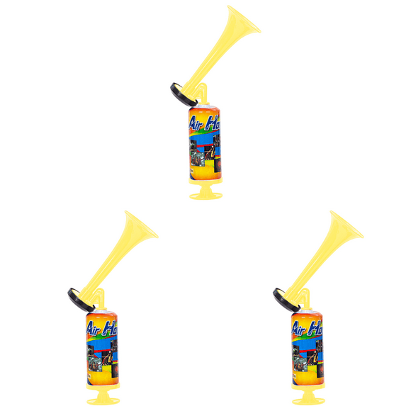 Bocina de aire portátil para animar a jugadores de fútbol con sonido potente para competición deportiva (Amarillo)