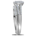 thumbnail image 2 of Golden Star 10kt White Gold Round Diamond Bridal Wedding Ring Band Set 1/2 Cttw, 2 of 2