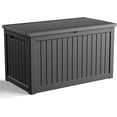 thumbnail image 4 of LEDMOMO Black Patio Storage Container Weatherproof Plastic Box for Deck and Garden, 4 of 10