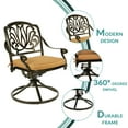 thumbnail image 6 of MEETWARM 9-Piece Outdoor Patio Dining Set, All-Weather Cast Aluminum Patio Conversation Set with 2 Swivel Rocker Chairs, 6 Stationary, 1 Oval Table, 8 Cushions, 2.2" Umbrella Hole, 6 of 7