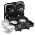 thumbnail image 3 of Moldes para cubitos de hielo de whisky, máquina para hacer cubitos de hielo con diamantes 3D, molde para hielo de silicona de calidad alimentaria con tapas y embudo,, 3 of 5